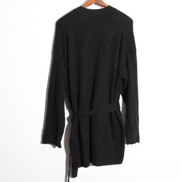 J. Crew 100% Cashmere Relaxed-Fit Open Cardigan Sweater Belted Size Medium Large - Picture 14 of 16